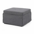 Quadratischer Polsterhocker, Grau, 80 x 80 x 45 cm
