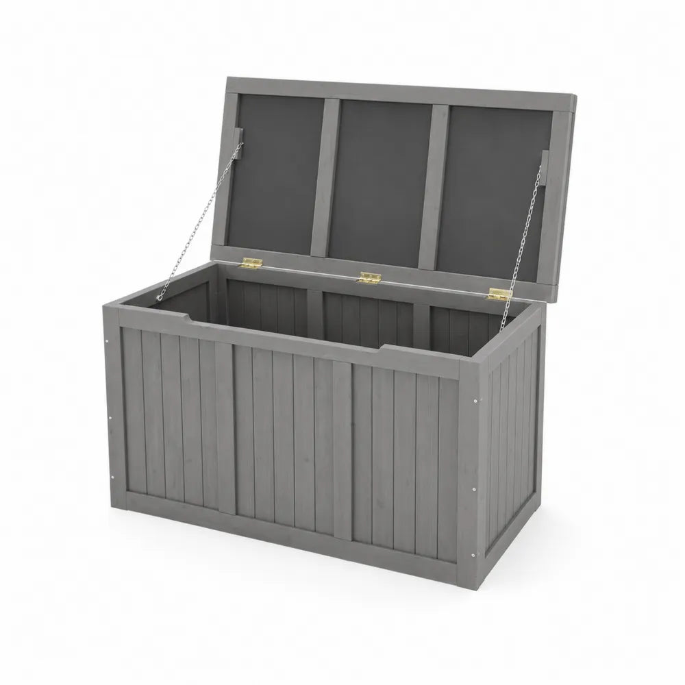 Aufbewahrungsbox Kiefernholz Grau 120x60x60cm