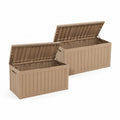 2er Set Aufbewahrungsboxen Polypropylen Braun 120x60x55cm