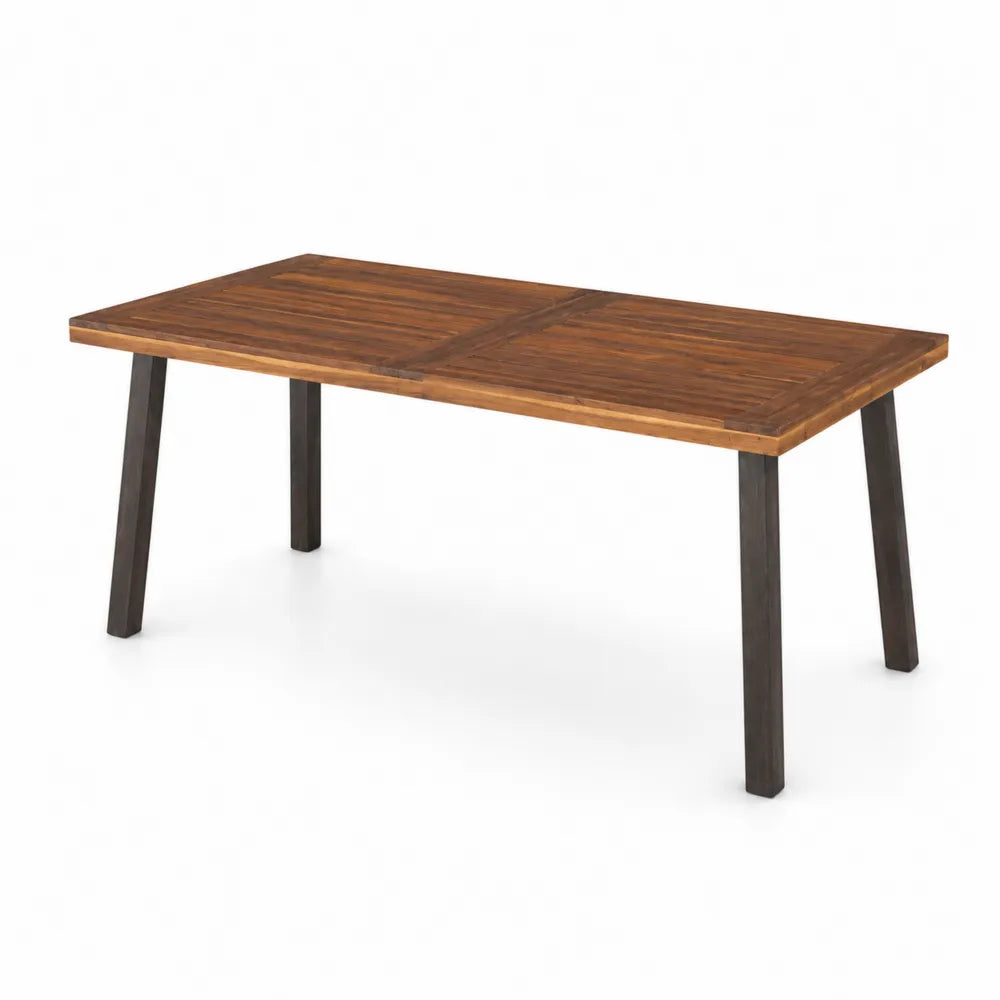 Holztisch Akazienholz und Stahl 180x90x75 cm