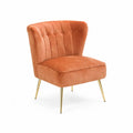 Sessel aus Samt mit Gold-Metallbeinen